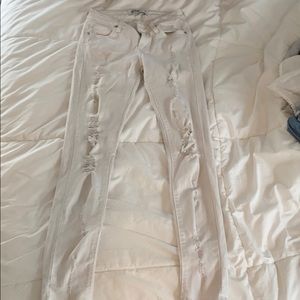 white tipped skinny jeans